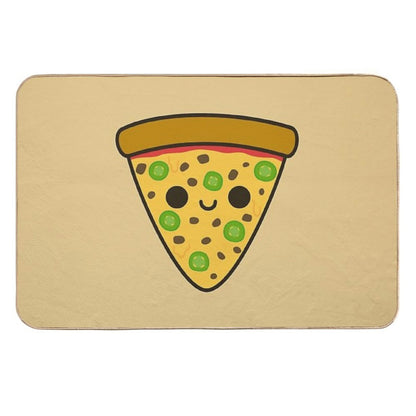Yummy Spicy Pizza  Easy Maintenance Bath Mat