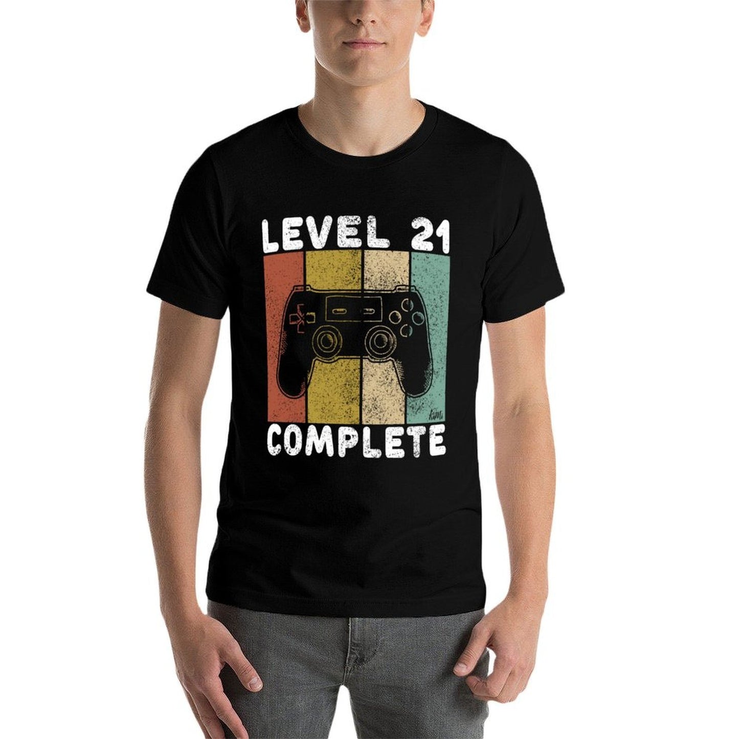 Mens 21st Birthday Men Gaming Level 21 Complete  Affordable Price T-Shirt