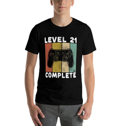 Mens 21st Birthday Men Gaming Level 21 Complete  Affordable Price T-Shirt