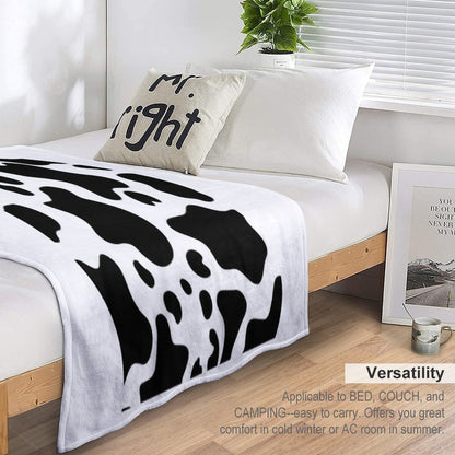 Cow Print Pattern Eco-conscious Throw Blanket