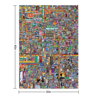 HQ R Place 2022 Atlas Final Image Versatility Throw Blanket
