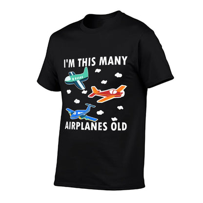 Kids 3 Years Old Boy Airplanes Old 3rd Birthday Kids  Durable T-Shirt