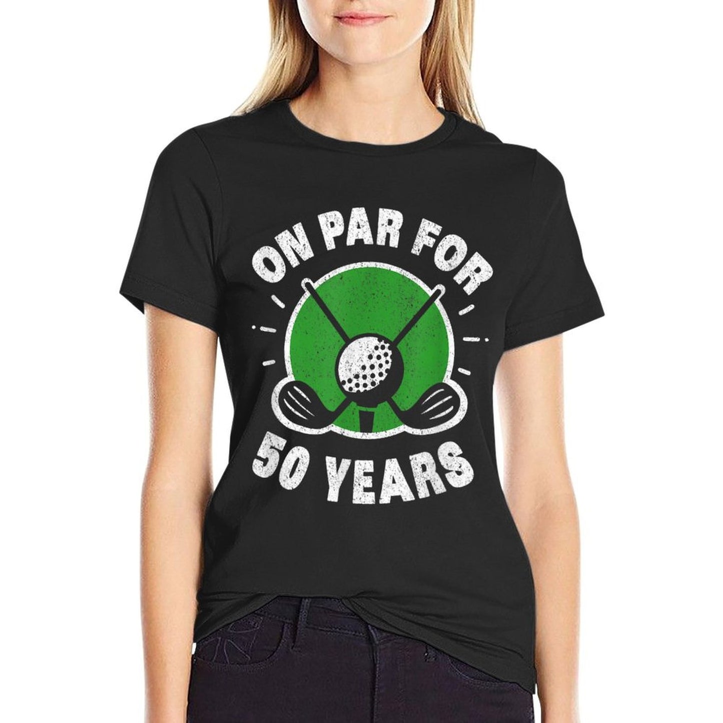 On Par For 50 Years Funny Golfing 50th Birthday Party Outfit  Durable T-Shirt