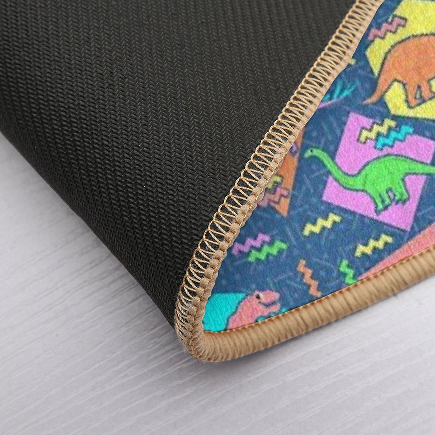 Nineties Dinosaurs Pattern  Toxin-Free Bath Mat