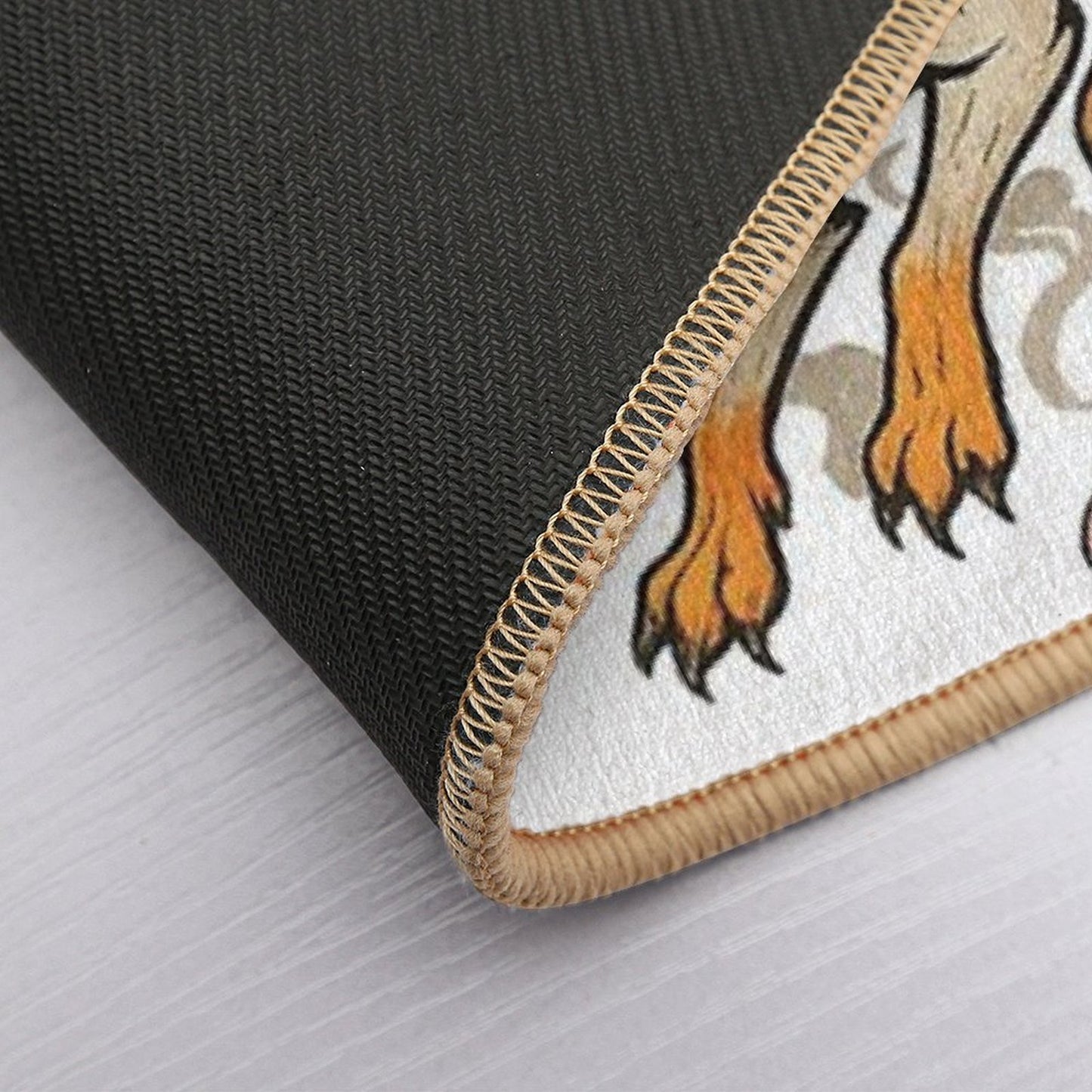 Nine-Tailed Kitsune — Battle Spirit Flame - Japanese Tattoo Style  Long-Lasting Bath Mat