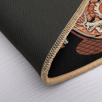 Black X-ray Great Ramen!  Easy Maintenance Bath Mat