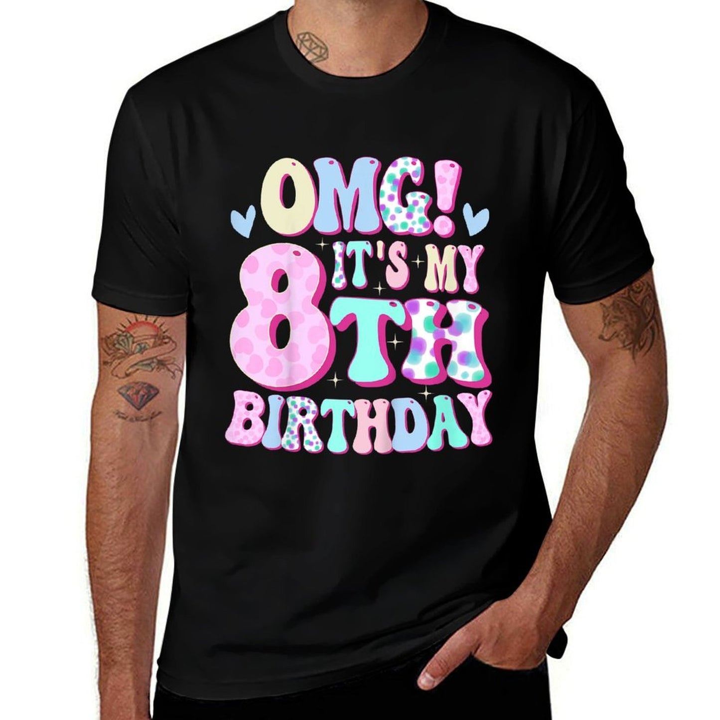 OMG It's My 8th Birthday Girls Gifts Eight 8 Year Old Bday  Moisture-wicking T-Shirt