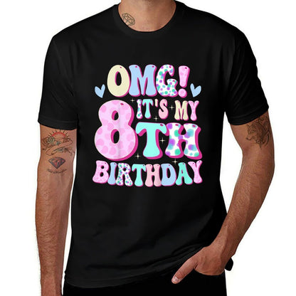 OMG It's My 8th Birthday Girls Gifts Eight 8 Year Old Bday  Moisture-wicking T-Shirt