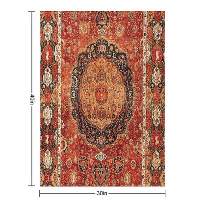 Seley Antique Persian Rug Print Compact Throw Blanket