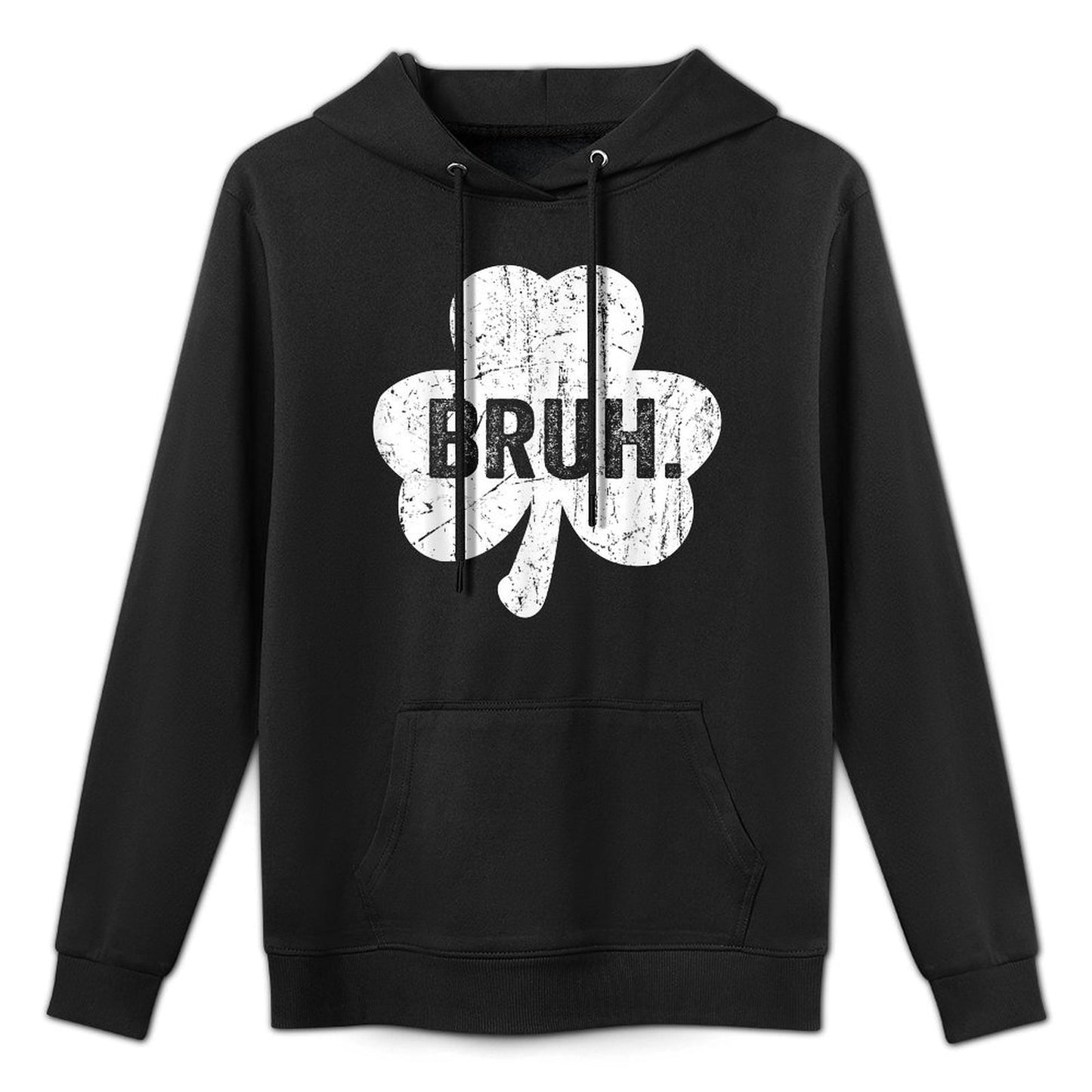 Bruh Meme Funny Saying Bro Greetingn Boy St Patricks Day Adjustable Hood Hoodie