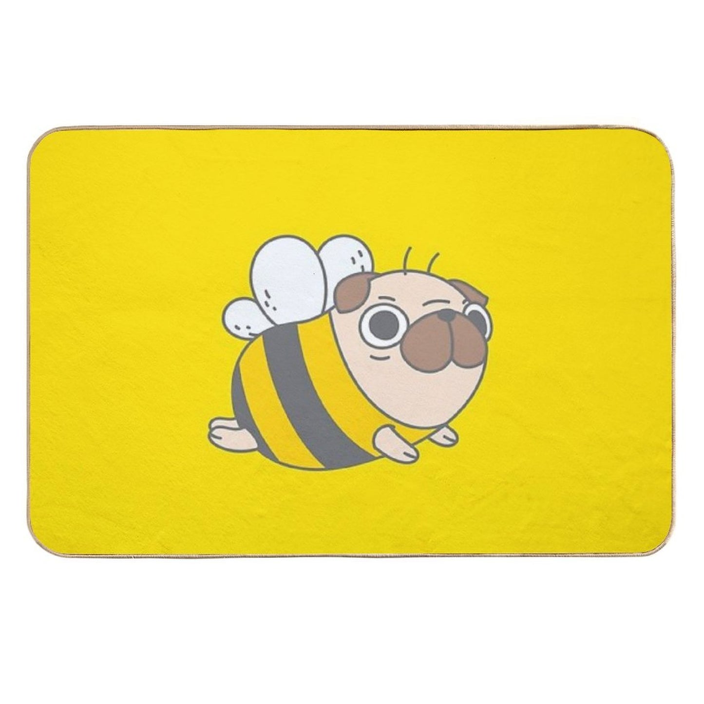Pug Bee  Versatile Bath Mat