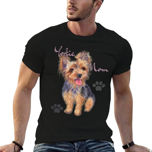 Yorkshire Terrier Yorkie Mom Cute Yorkie Puppy  Easy-care T-Shirt