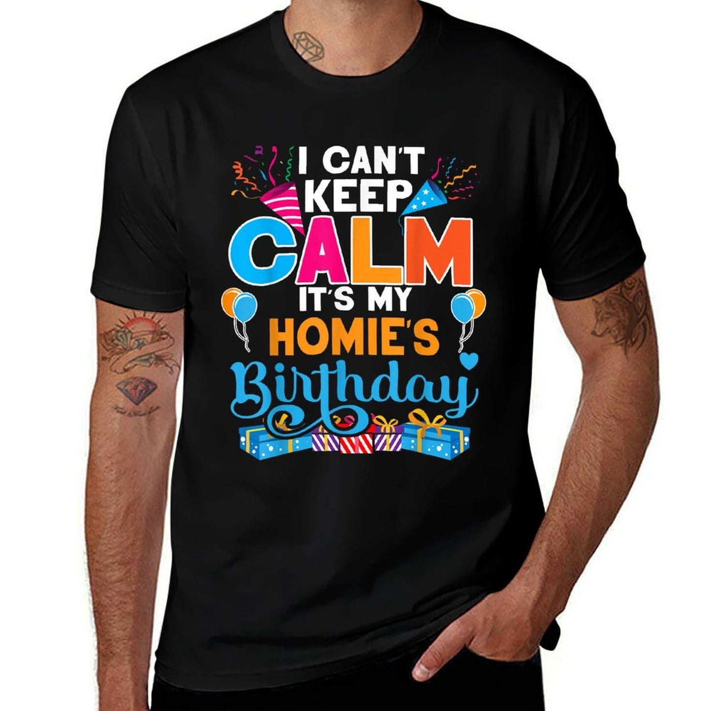 Cute I Can't Keep Calm It's My Homie Birthday  Polyester Blend T-Shirt
