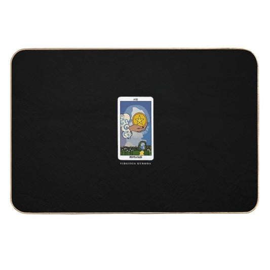 Ace of Pentacles  Easy Maintenance Bath Mat