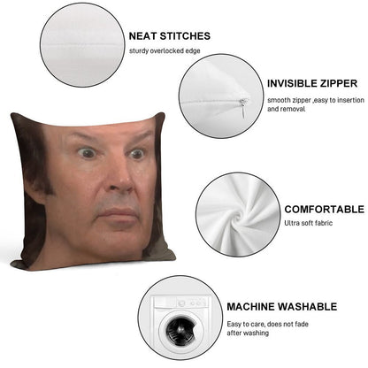 ASTONISHED BREEN - NEIL BREEN - Breen's Corrupt Merchandise - Funny Sticker Funny T-shirt Soft Reinforced Edging Throw Pillow