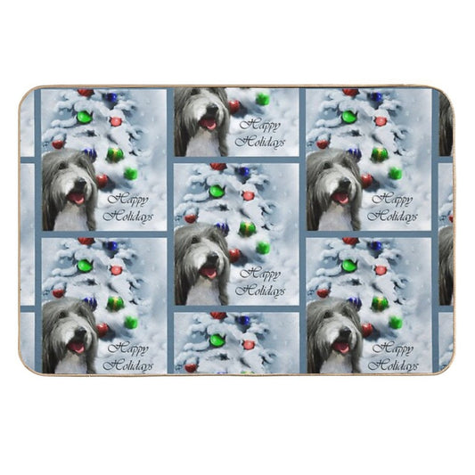 Bearded Collie Christmas Gifts  Anti-Trip Bath Mat