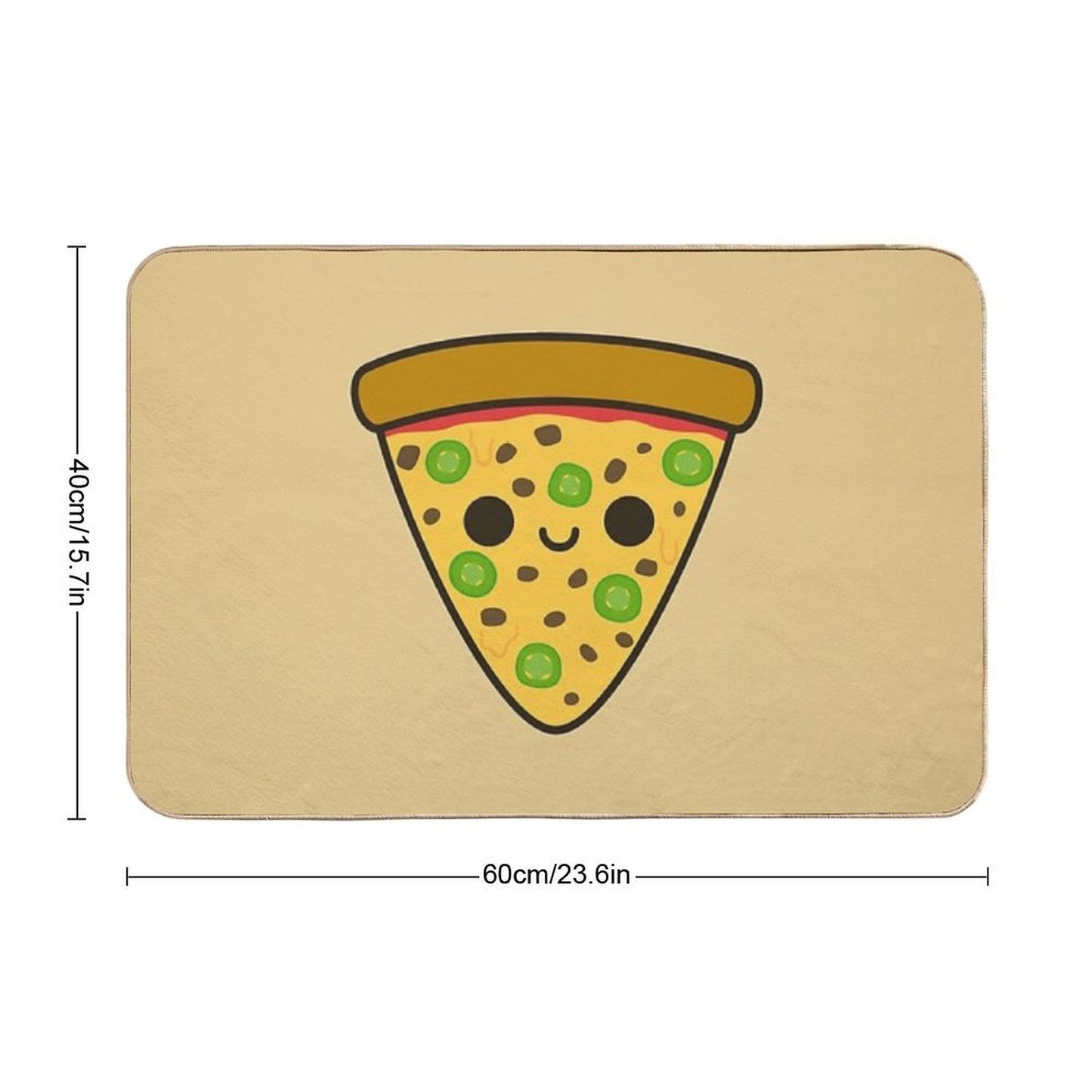 Yummy Spicy Pizza  Easy Maintenance Bath Mat