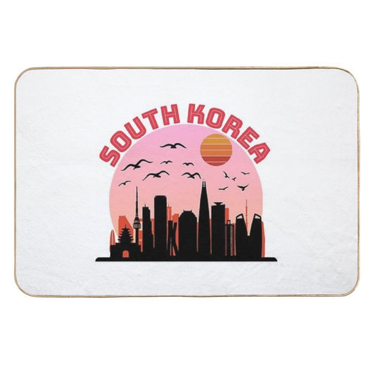 South Korea Shirt, South Korea T-shirt, South Korea Phone Case, Seoul Shirt  Slip-Resistant Bath Mat
