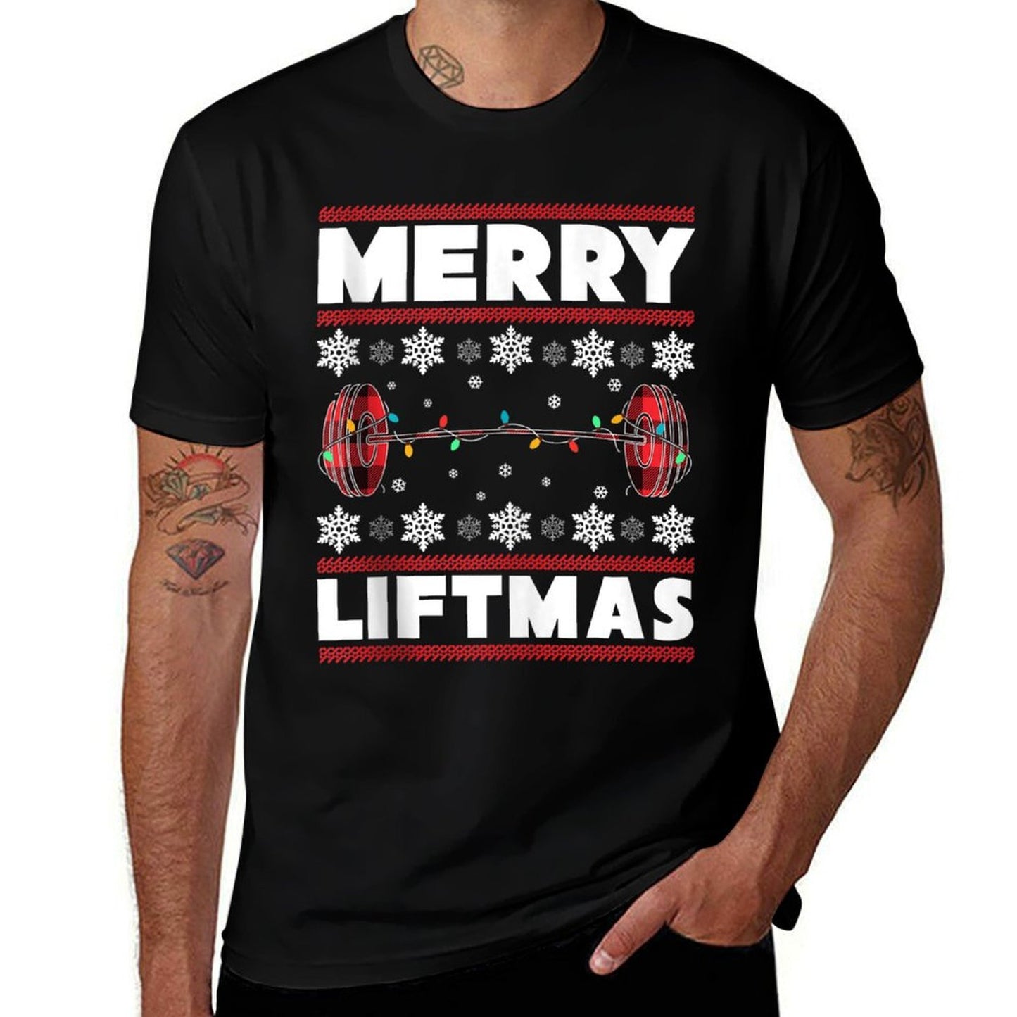 Merry Liftmas Funny Christmas Gym Workout Fitness Gift  Durable T-Shirt