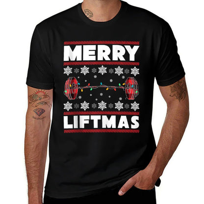Merry Liftmas Funny Christmas Gym Workout Fitness Gift  Durable T-Shirt
