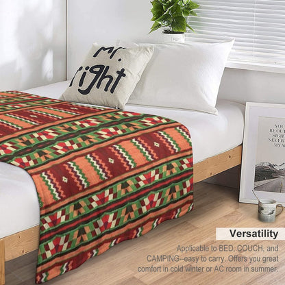 Bohemian Kilim Christmas Pattern Durable Throw Blanket