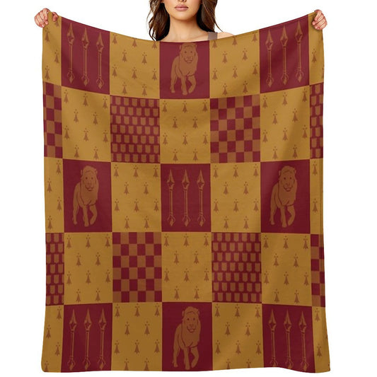 Lion House Pattern Compact Throw Blanket