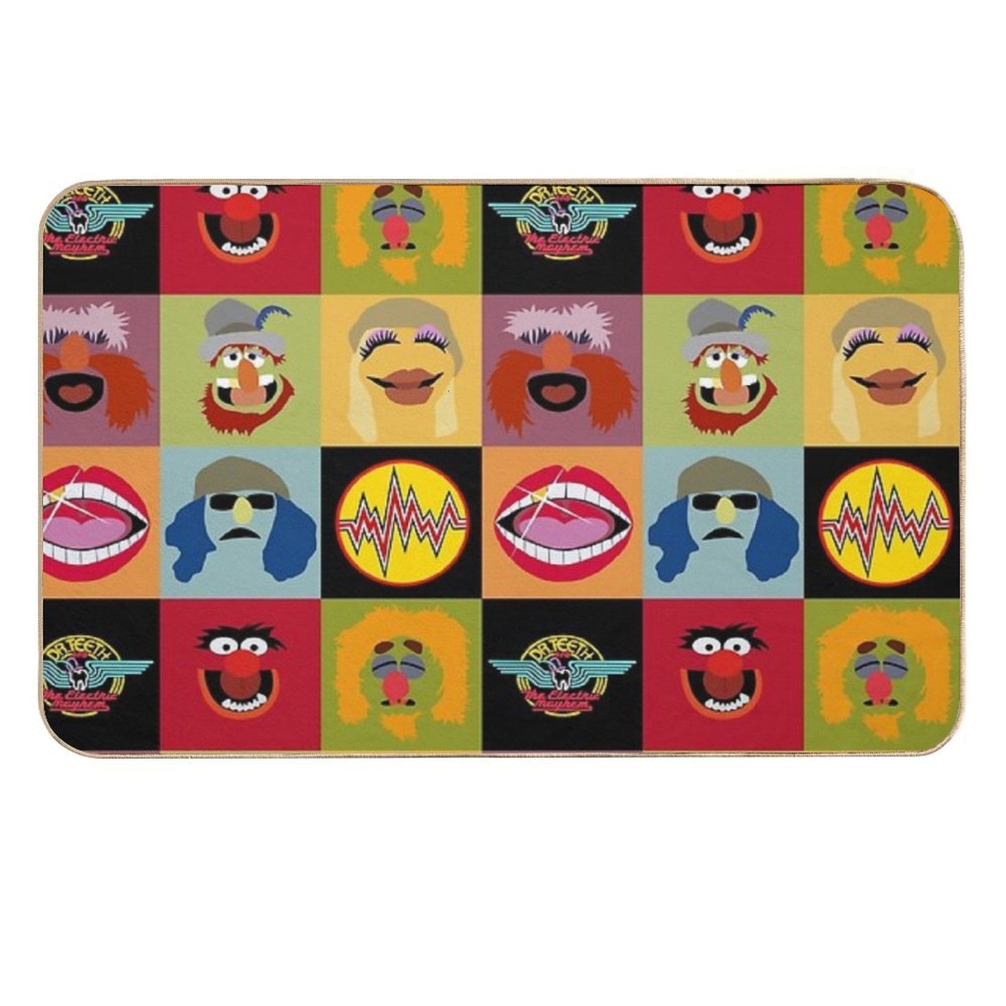 Dr. Teeth And The Electric Mayhem Ft Lips  Fade-Resistant Bath Mat