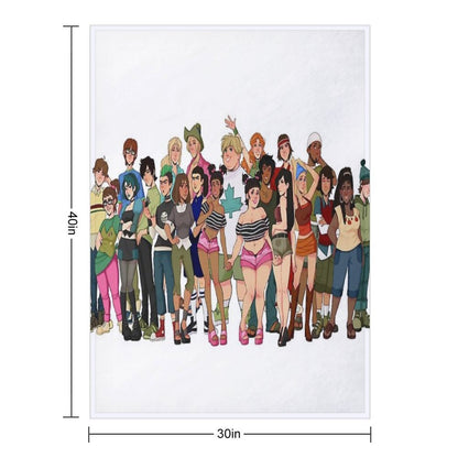 Total Drama Island Characters Comfort Throw Blanket