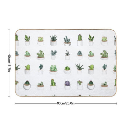 Succulents  Repositionable Bath Mat