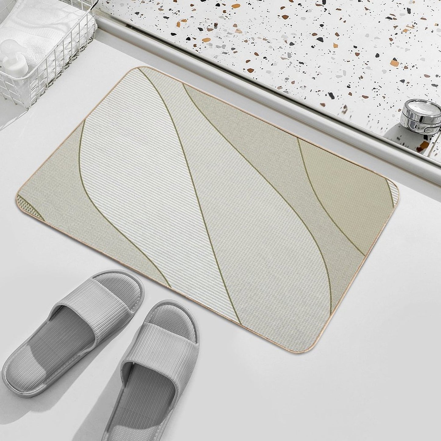 OliveStract  Rapid-Drying Bath Mat