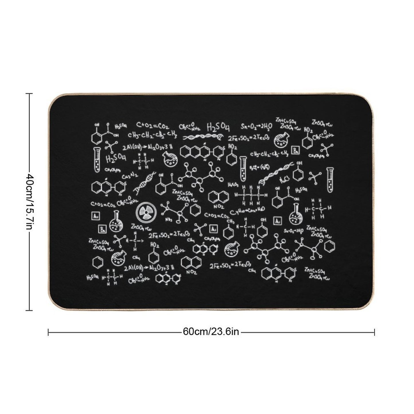 Science Chemistry Pattern  Long-Lasting Bath Mat