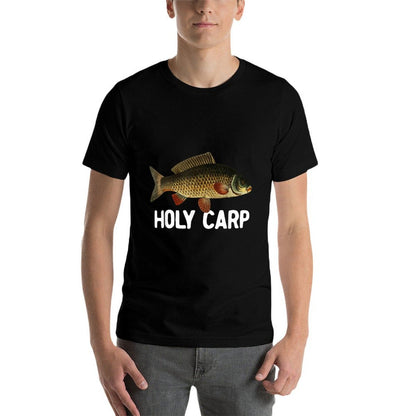 Funny Carp Fish Pun Fishing Trip Fisherman Dad Holy Carp  Soft T-Shirt