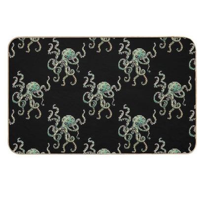 Green Octopus!  Repositionable Bath Mat