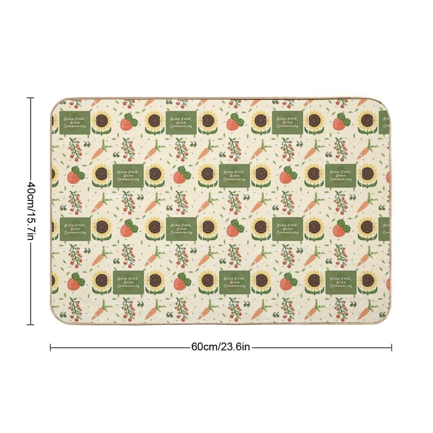 Grow Food, Grow Community  Long-Lasting Bath Mat