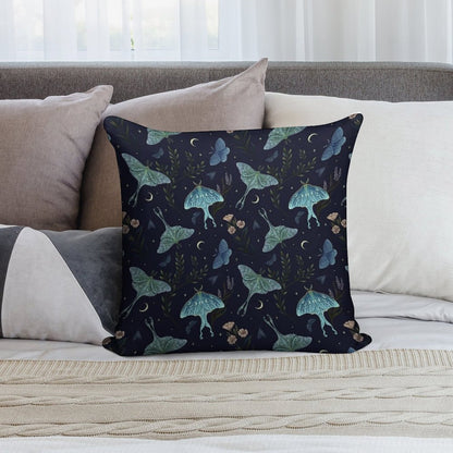 Luna Moth Pattern Soft Reinforced Edging Throw Pillow