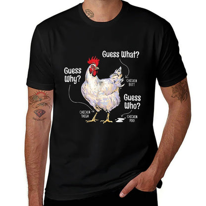 Guess What Chicken Butt Chicken Lover Funny Chicken Meme  Wrinkle-resistant T-Shirt