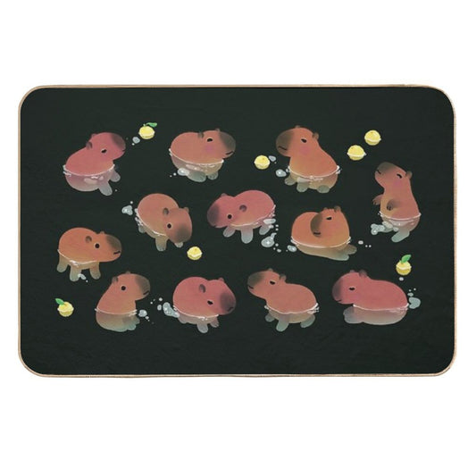 Capybath Time - Dark  Absorbent Bath Mat