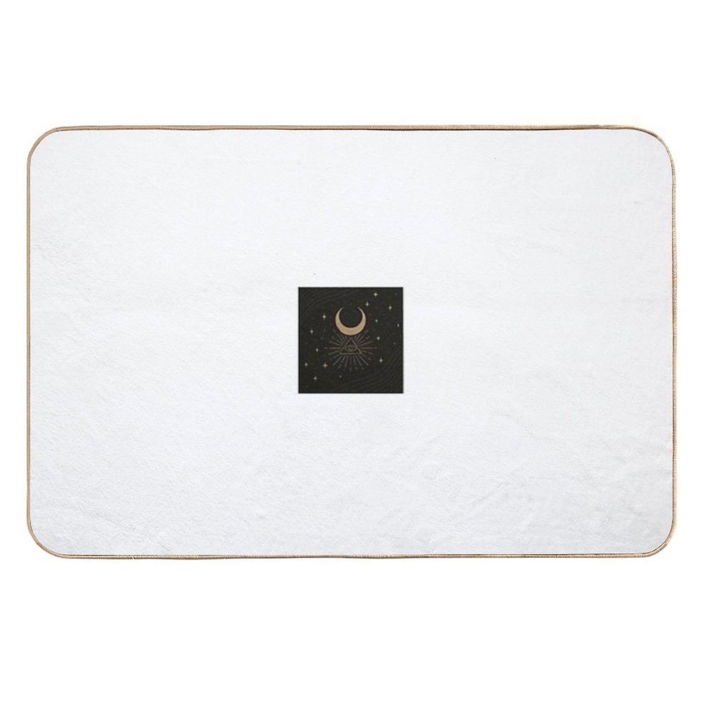 Mystical Eye & Crescent Moon Symbol  Repositionable Bath Mat