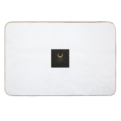 Mystical Eye & Crescent Moon Symbol  Repositionable Bath Mat