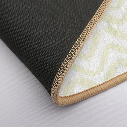 Boho Yellow Geometric Arrows Pattern  Multi-Purpose Bath Mat