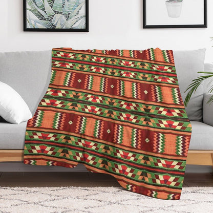 Bohemian Kilim Christmas Pattern Durable Throw Blanket