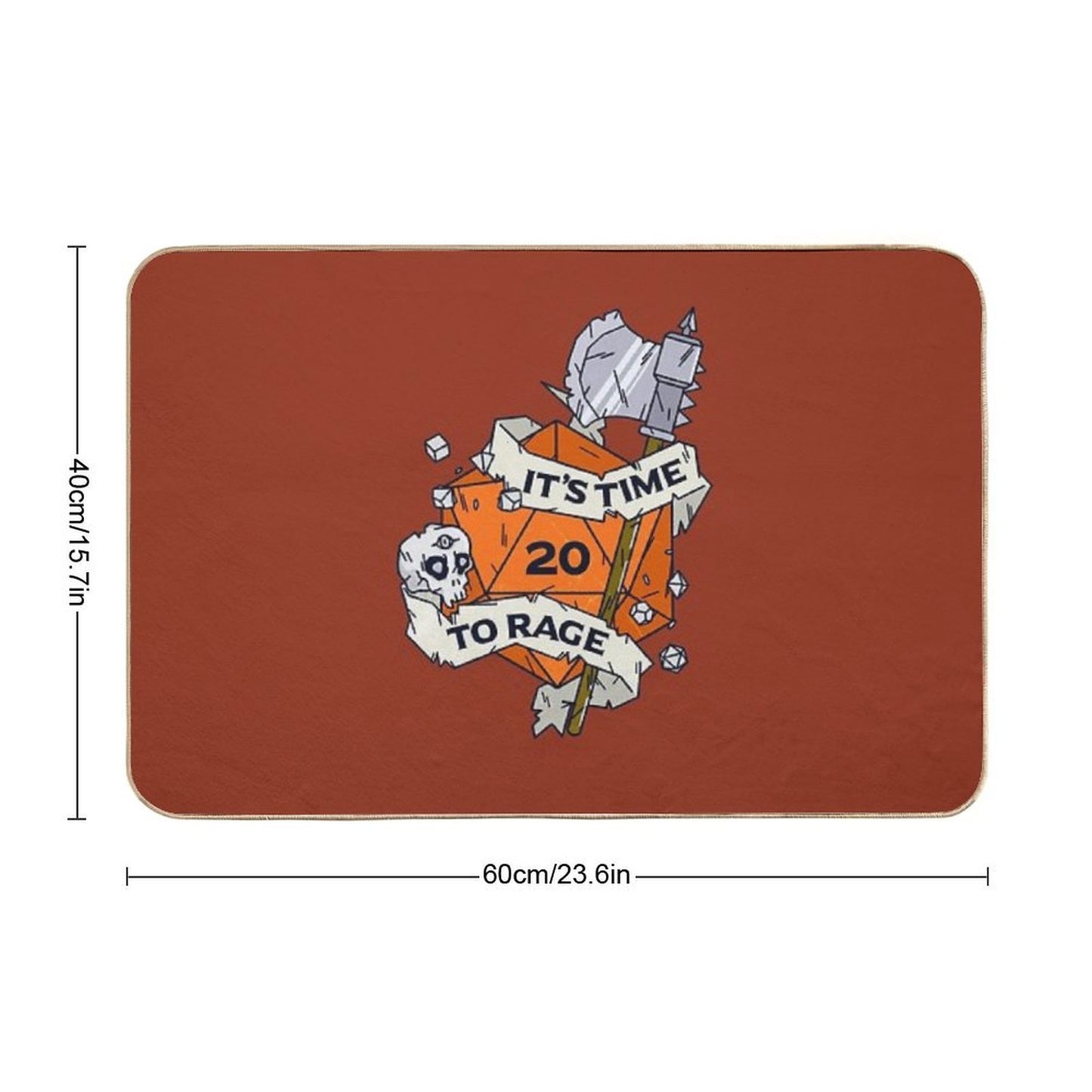 Tabletop RPG Barbarian - It's Time To Rage  Versatile Bath Mat