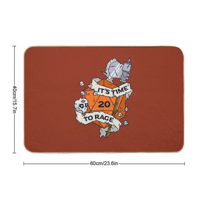 Tabletop RPG Barbarian - It's Time To Rage  Versatile Bath Mat