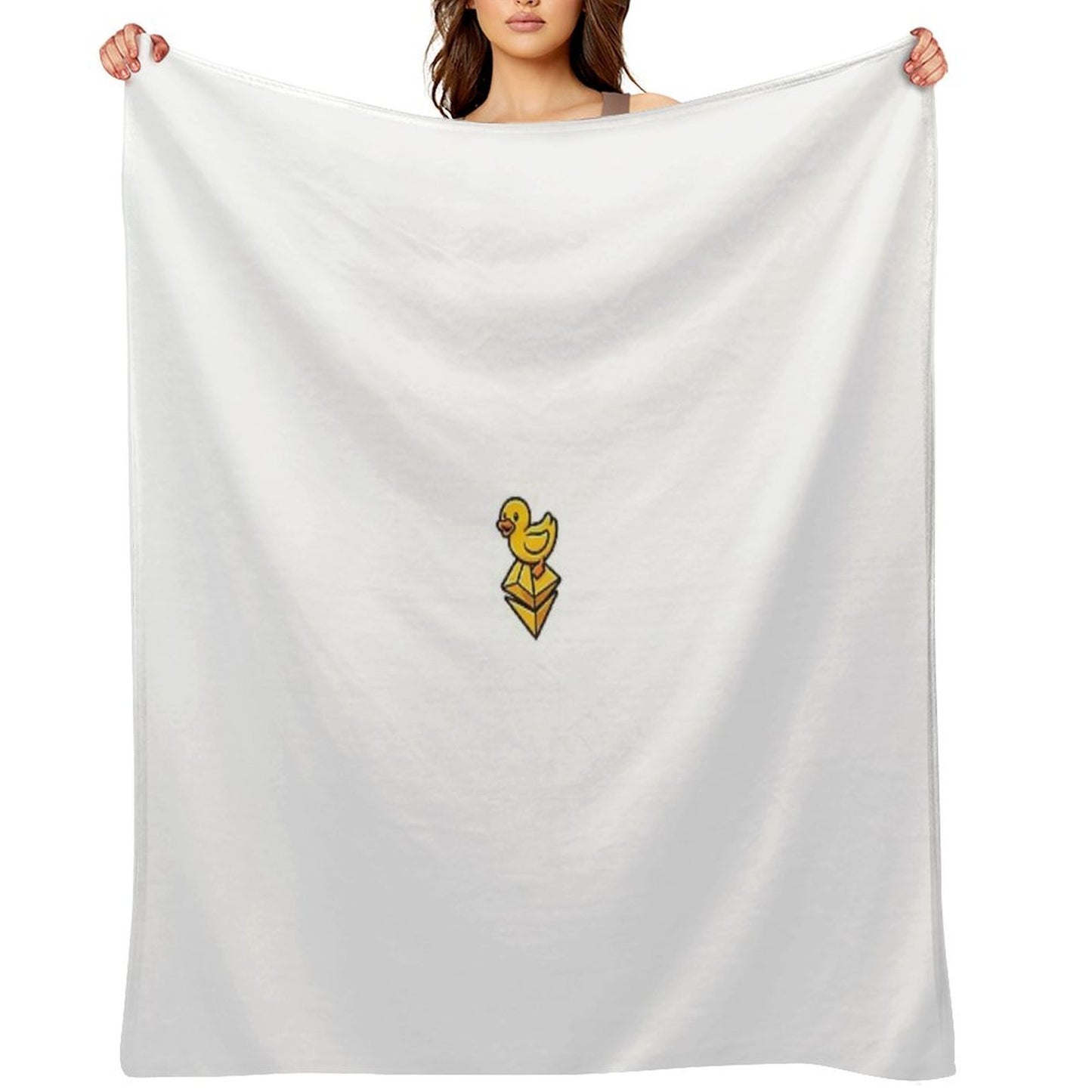 Duck on ETH Velvety-soft Throw Blanket