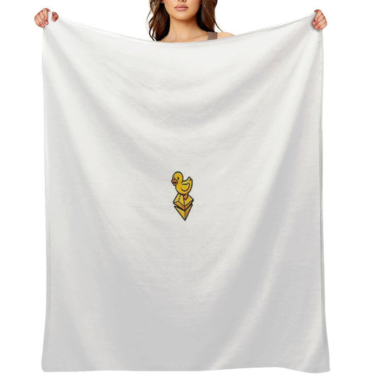 Duck on ETH Velvety-soft Throw Blanket
