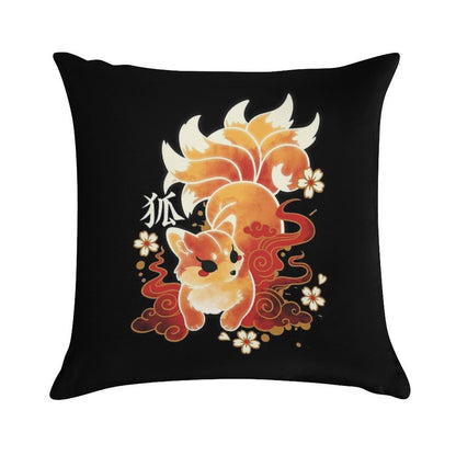 Kitsune Kawaii Soft Shrink-Resistant Throw Pillow