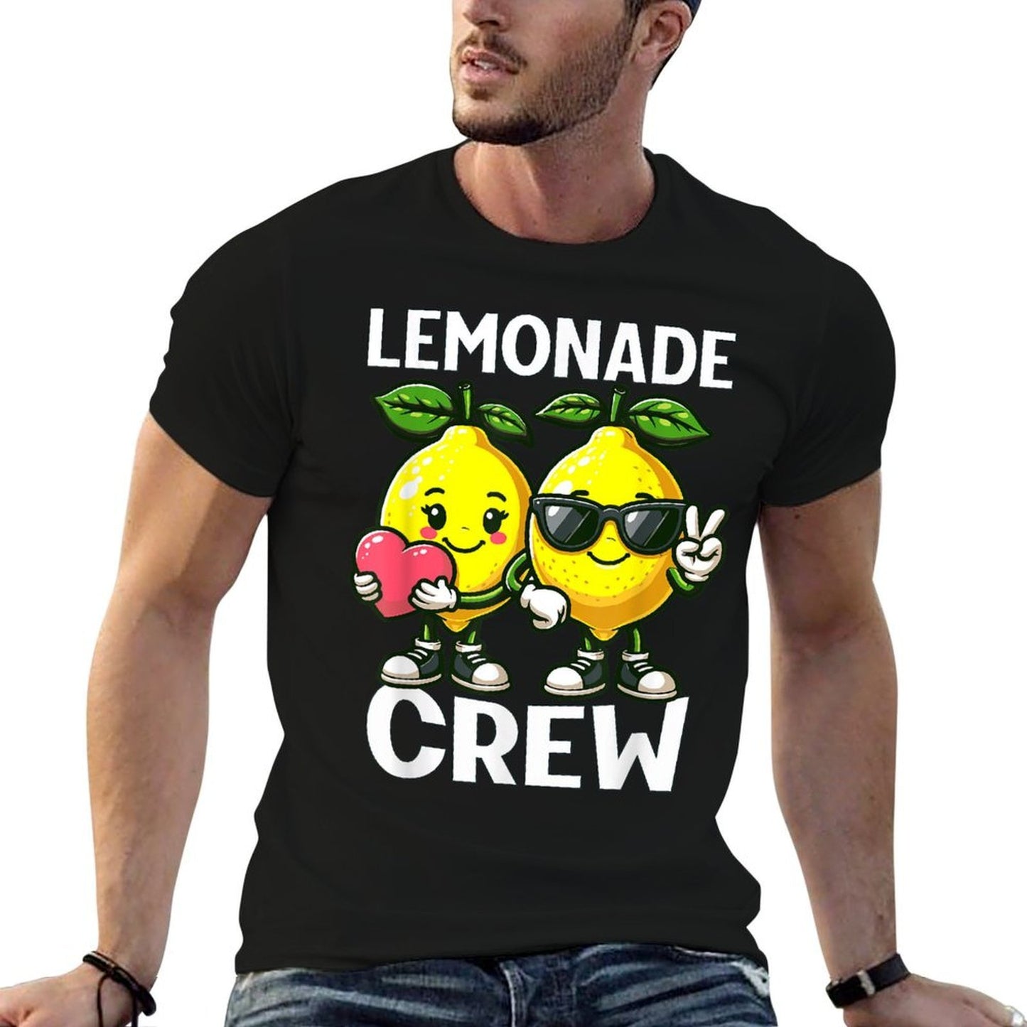 Lemon Stand Funny Lemonade Entrepreneur for Boys Girls Crew  Tagless Design T-Shirt
