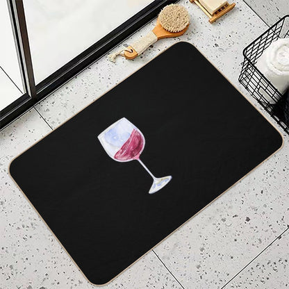 Glass of Red Wine  Eco-Friendly Bath Mat