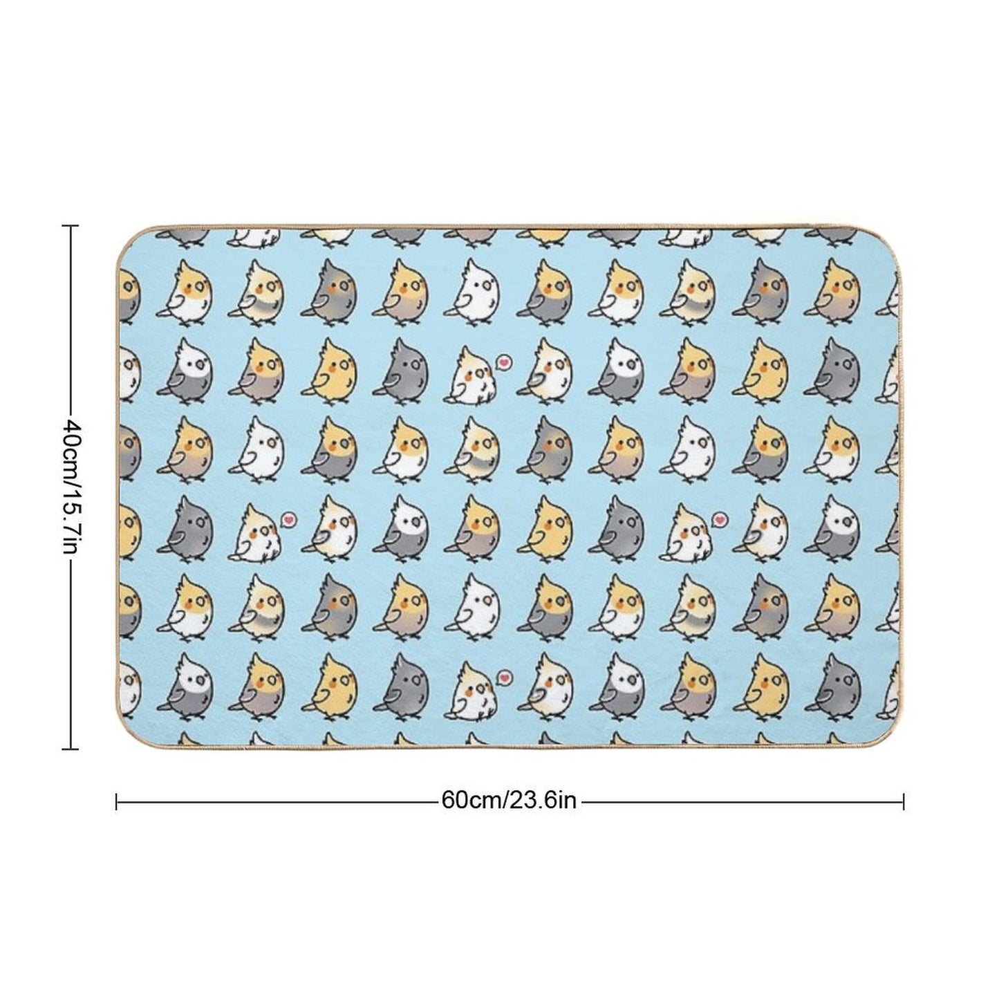 Chubby Cockatiel Collection  Versatile Bath Mat