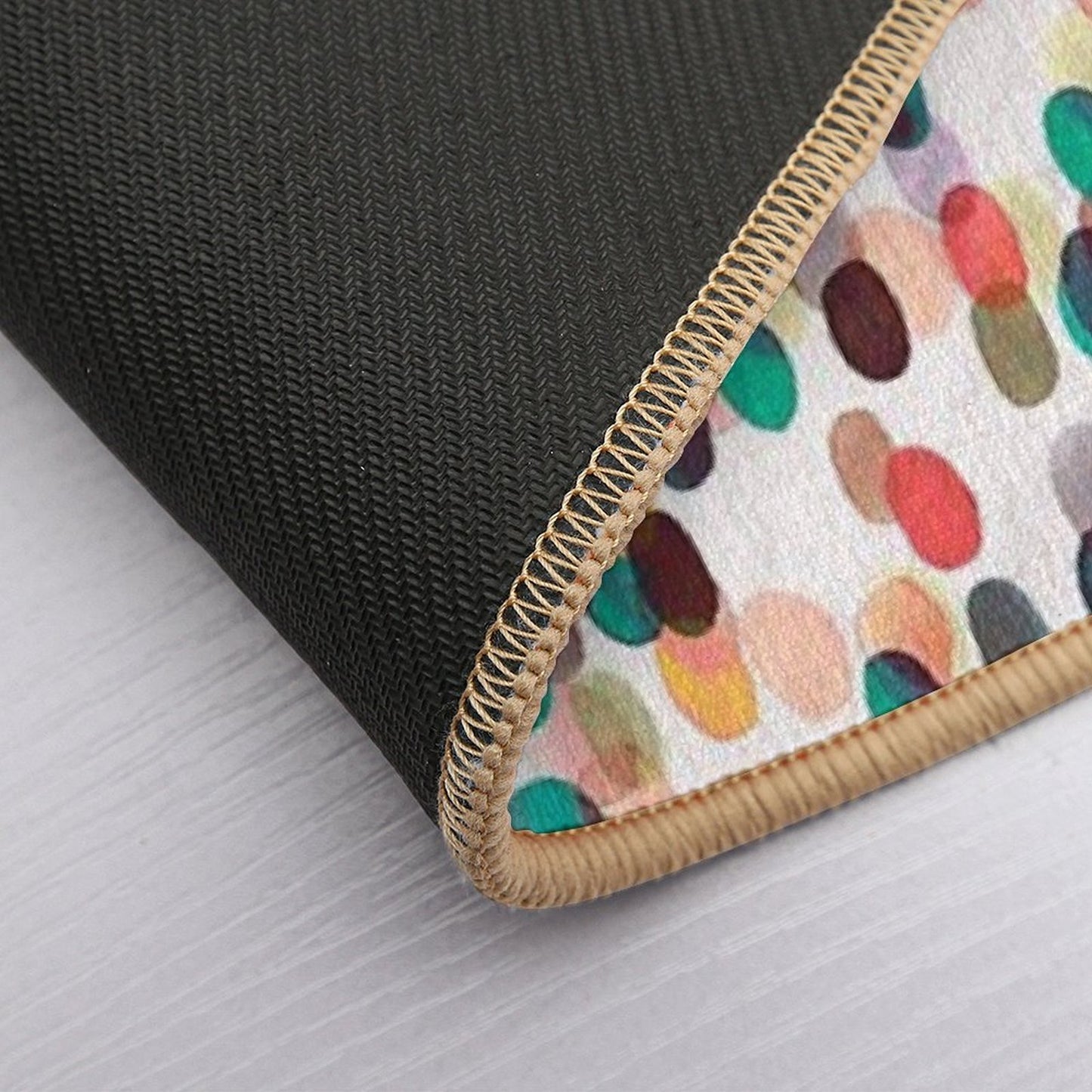 Tropical Rain Dots - Orange Green Yellow  Rapid-Drying Bath Mat